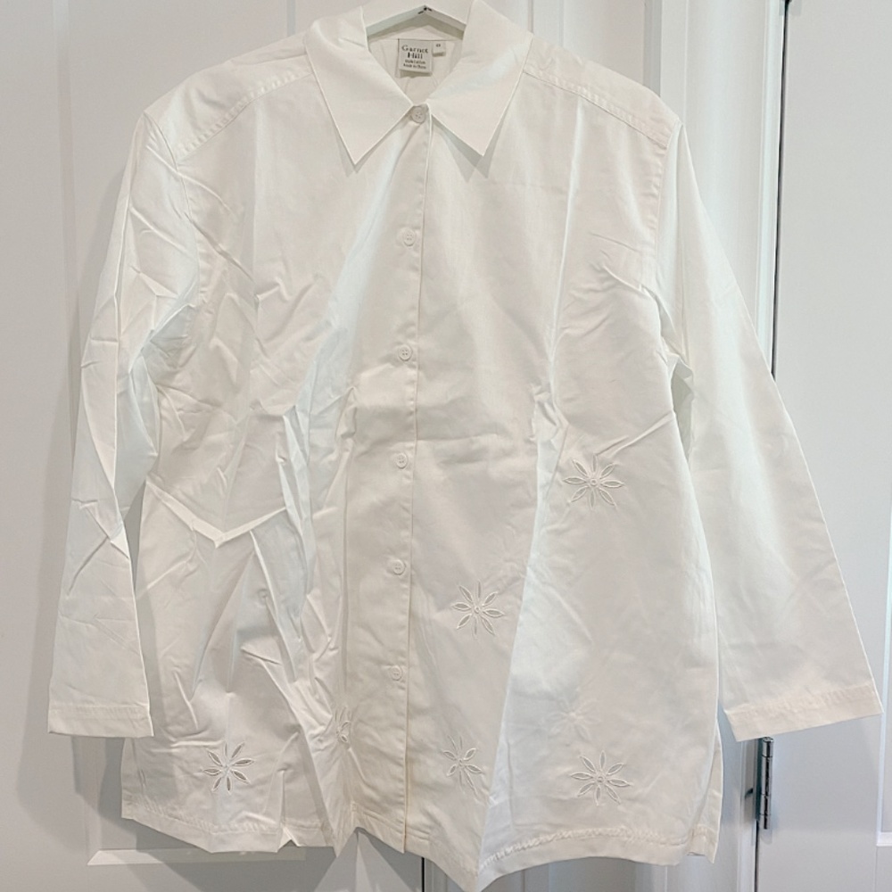 Garnet Hill White Maternity Top Size 8